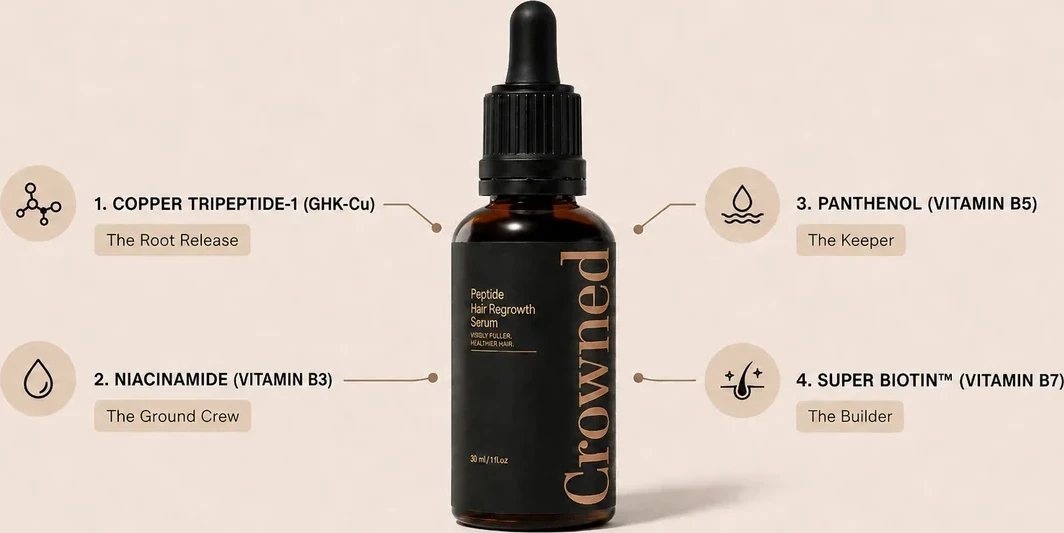 The four clinically-backed ingredients in Crowned