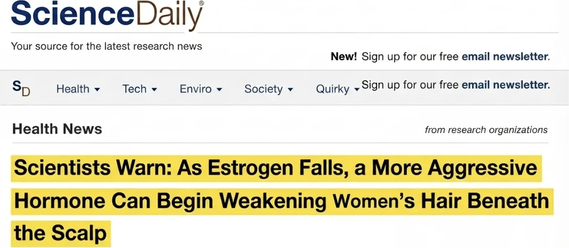 The estrogen decline curve