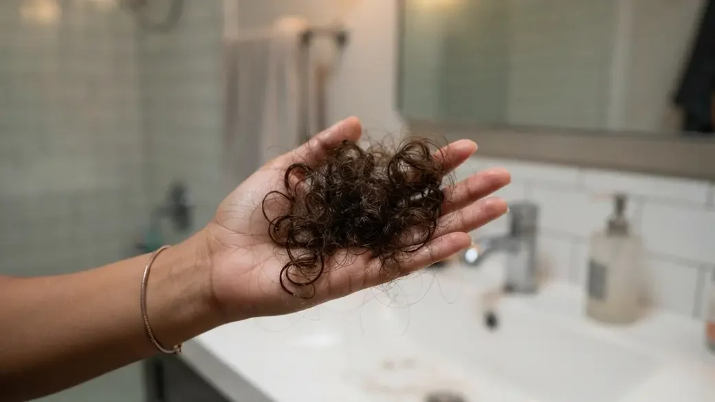 The clump of hair Melissa photographed after one wash